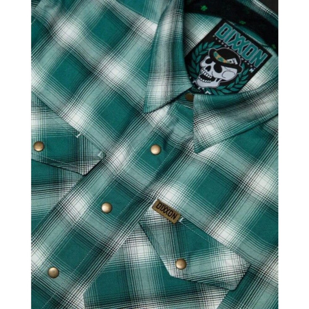 DIXXON Flannel Russel Irish St Patricks Day Release St Paddys Brass Snaps!
